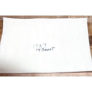 Aida Cross Stitch Fabric 17x7 14 Count In White